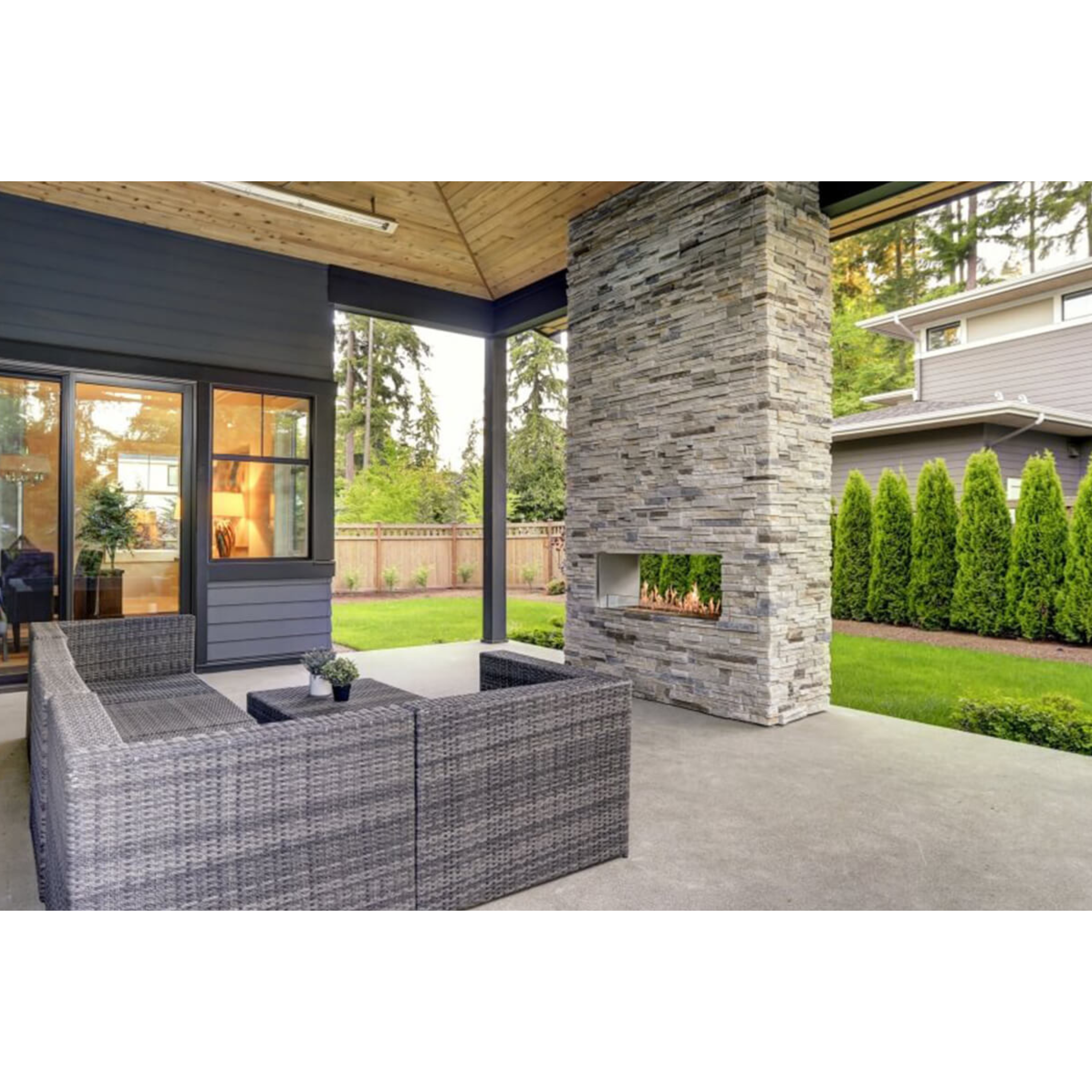 Flare Fireplaces See Through Outdoor Fireplace