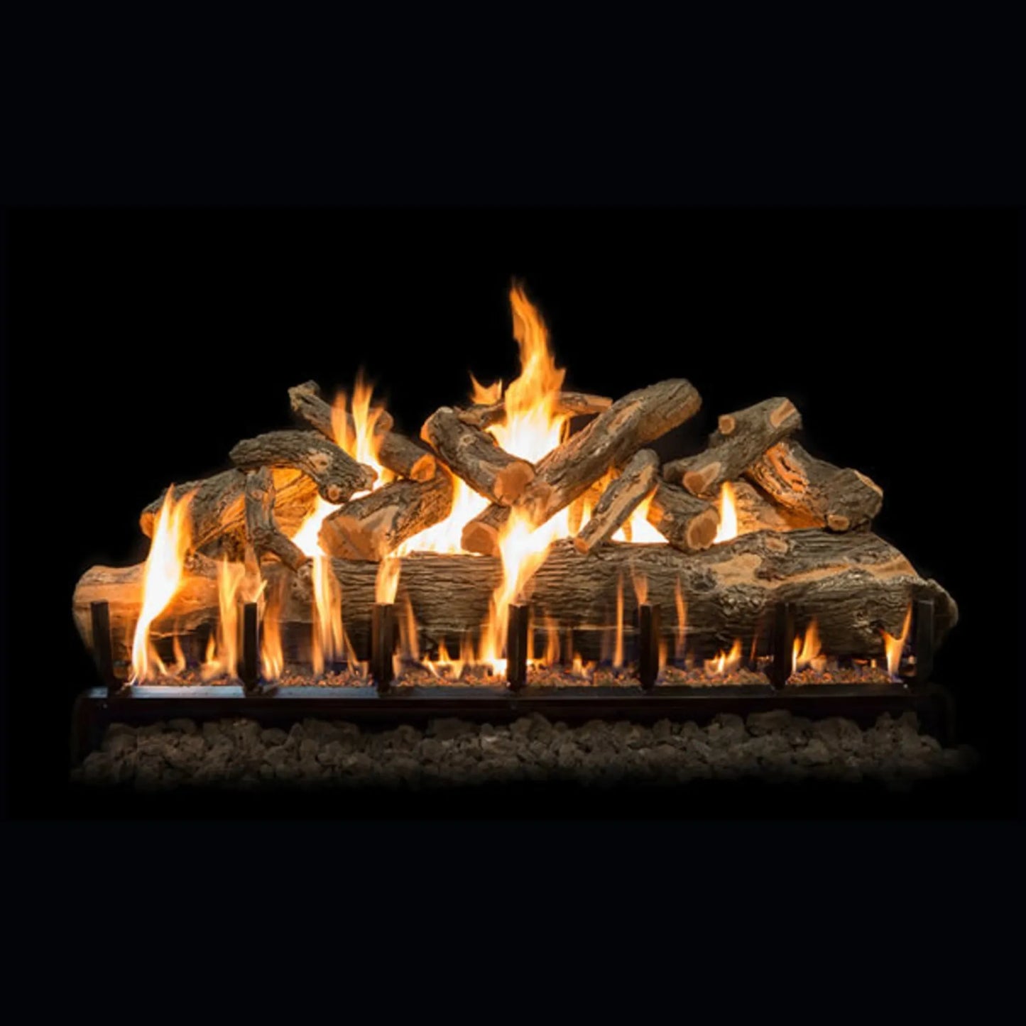 Jumbo weathered oak gas log set