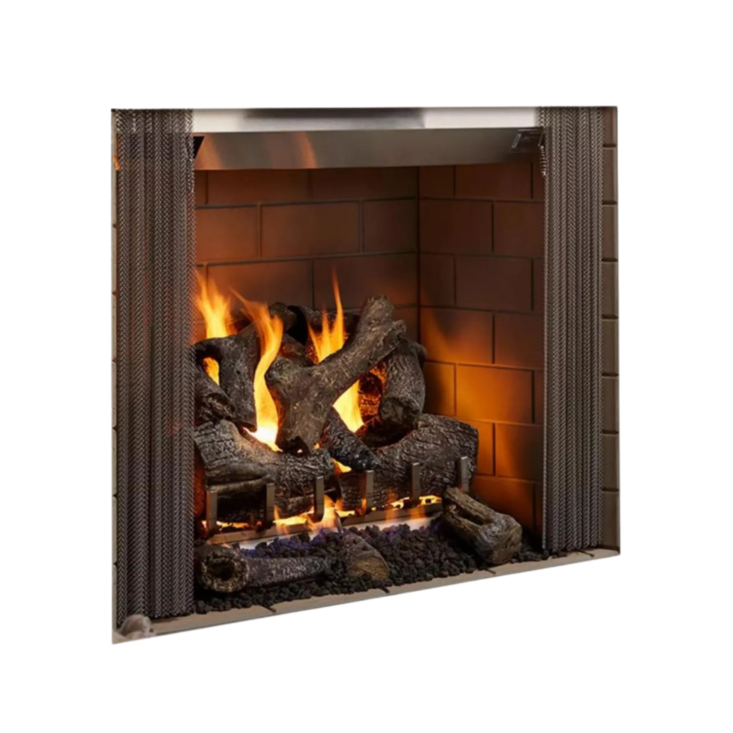 Castlewood outdoor wood fireplace