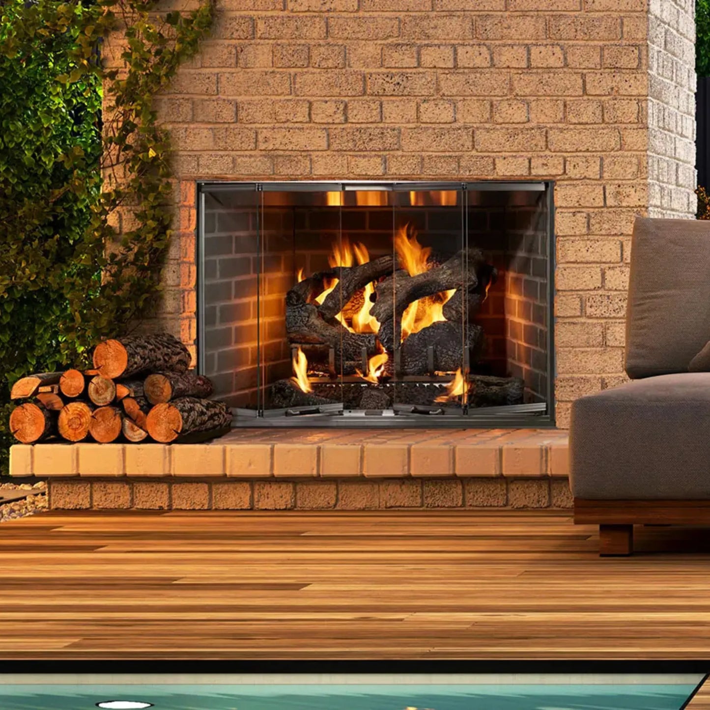Cottagewood outdoor wood fireplace