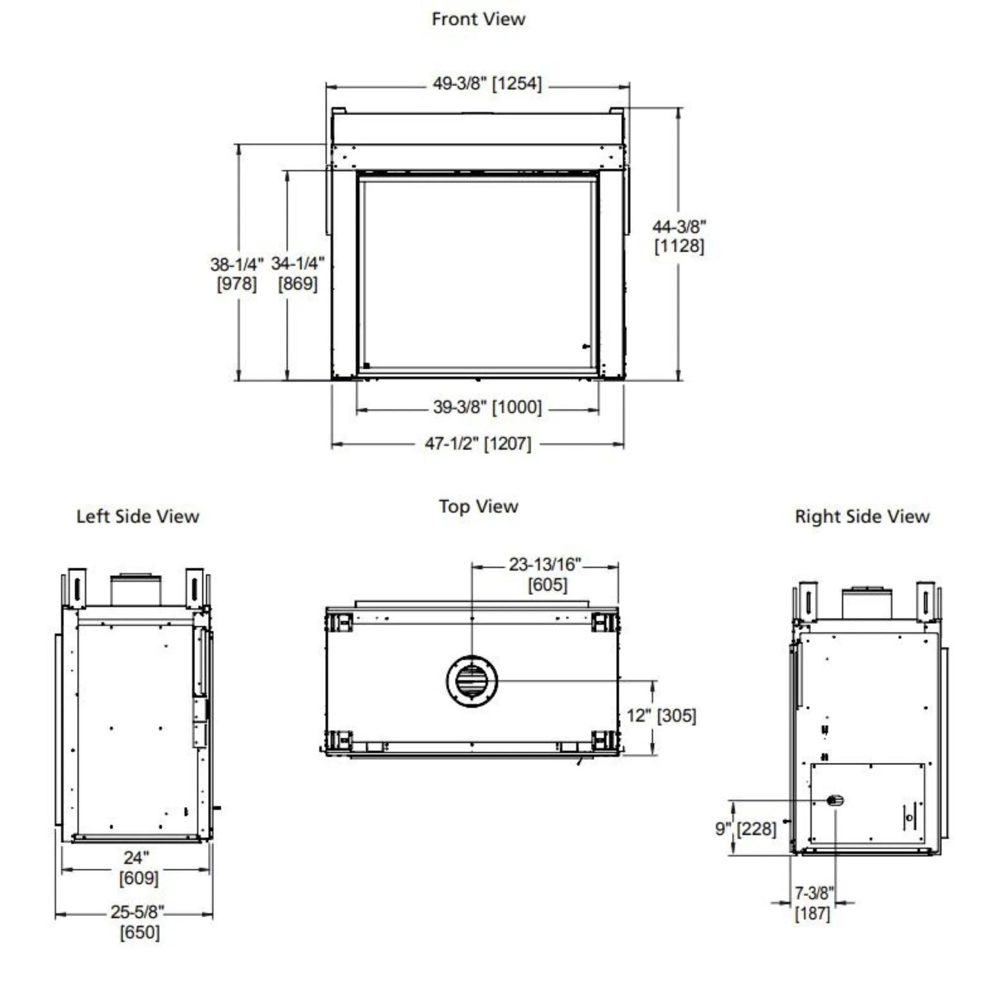 Fortress outdoor see-through gas fireplace