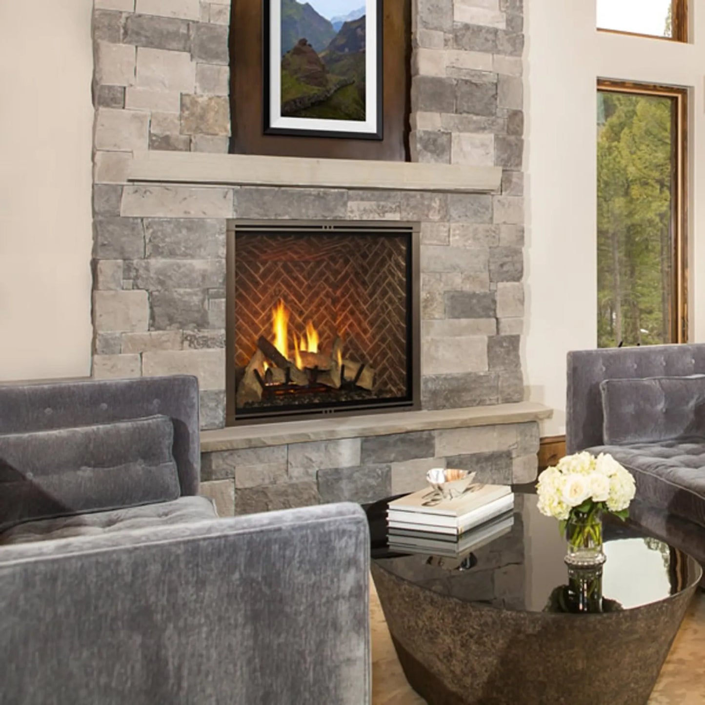 Marquis II direct vent gas fireplace