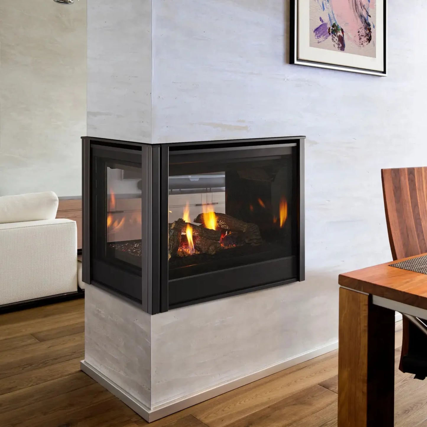 Pier direct vent gas fireplace