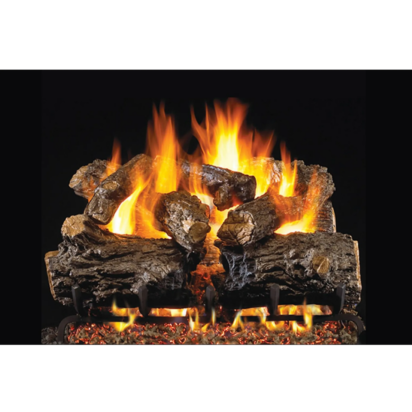 Burnt rustic oak ANSI vented gas log set