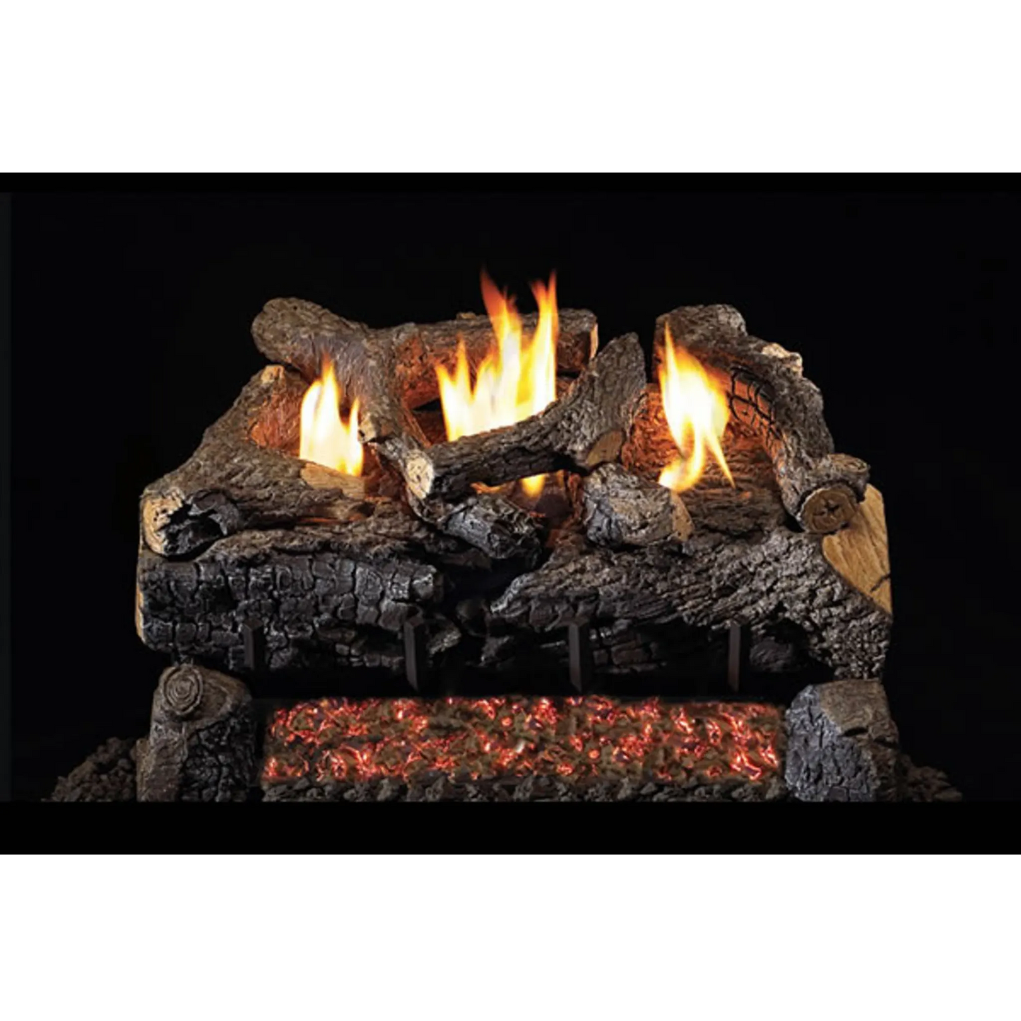 Evening fyre charred ventless gas log set