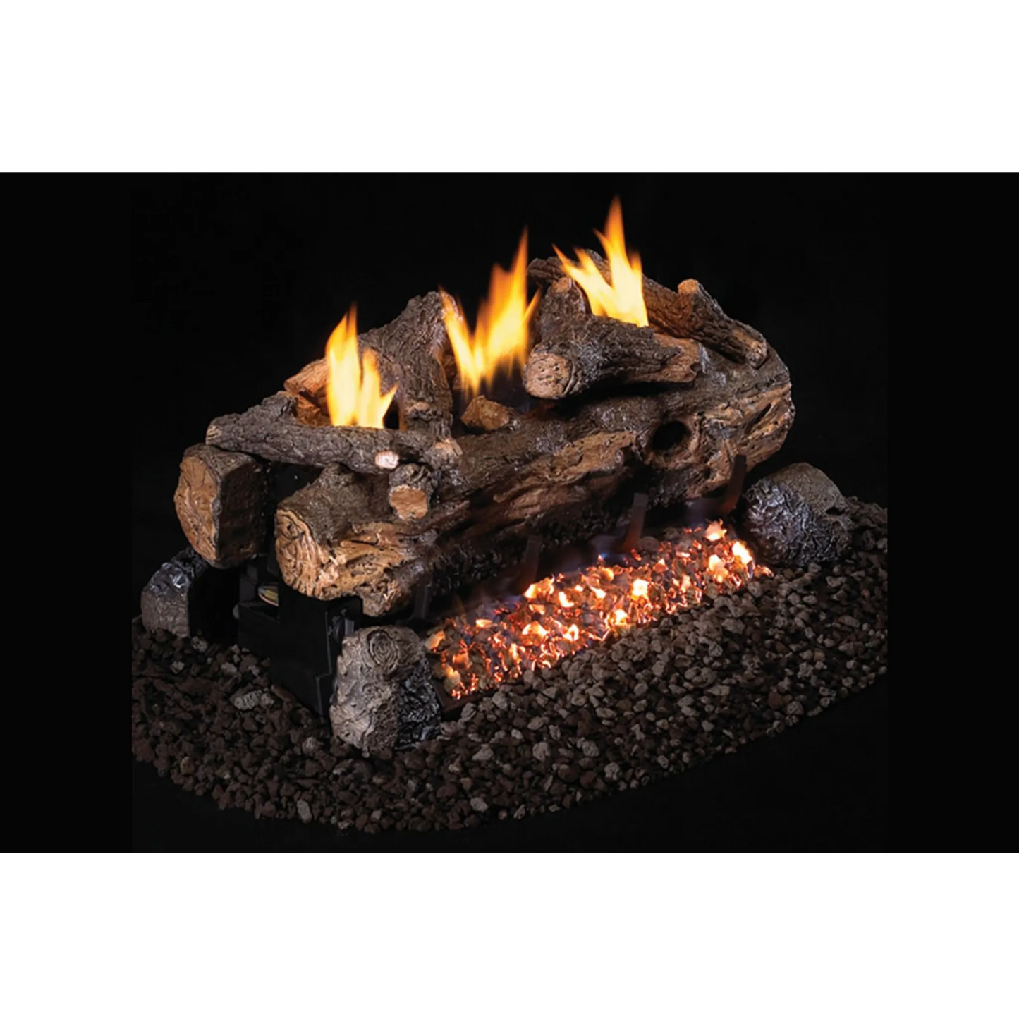 Evening fyre split ventless gas log set