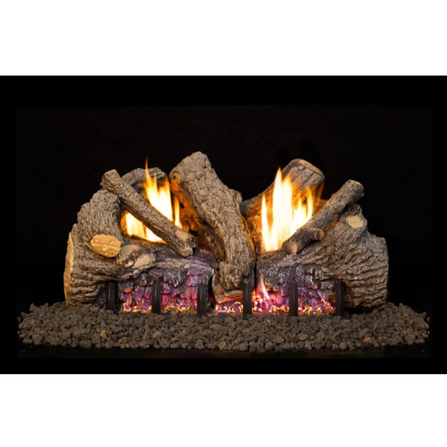 Foothill oak ventless gas log set
