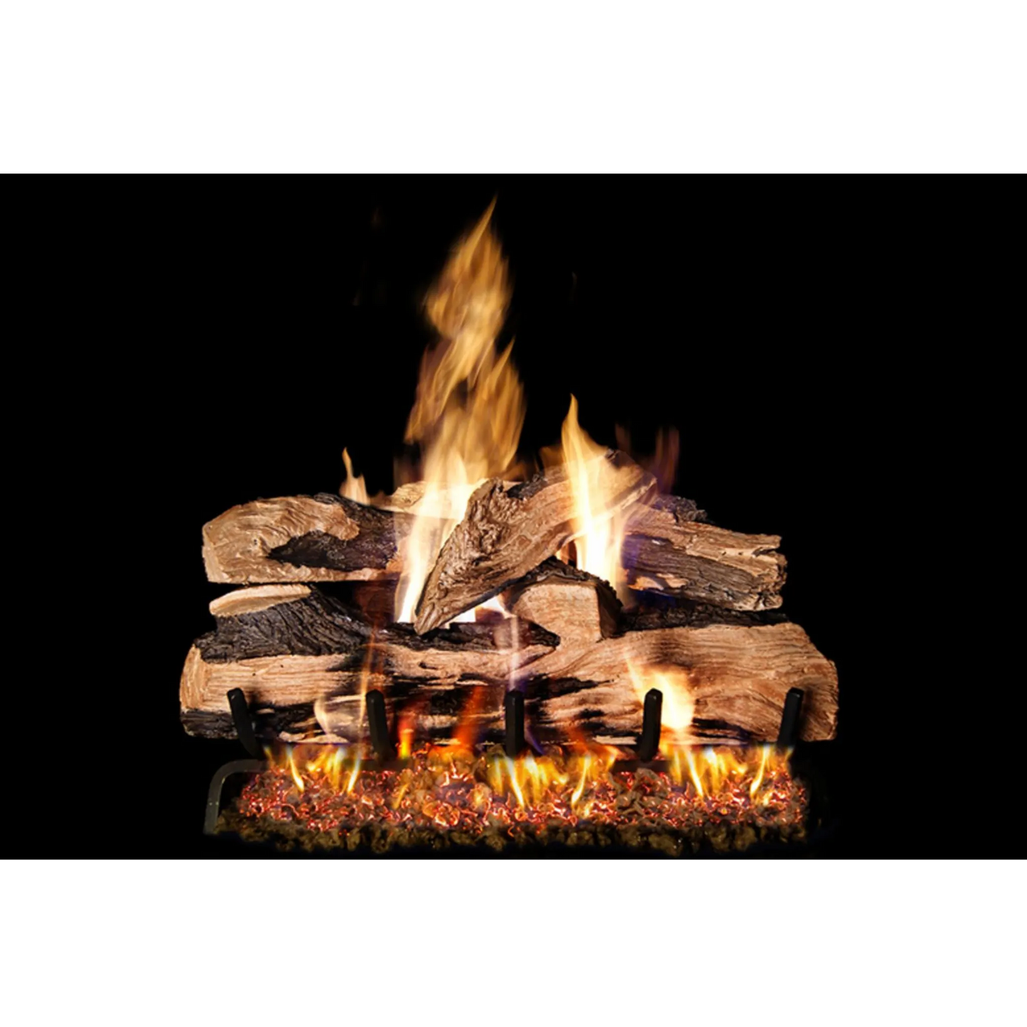 Split oak designer plus ANSI vented gas log set