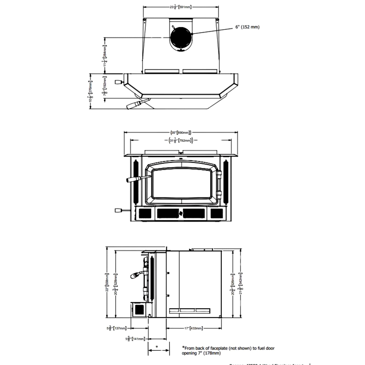 Cascades wood insert