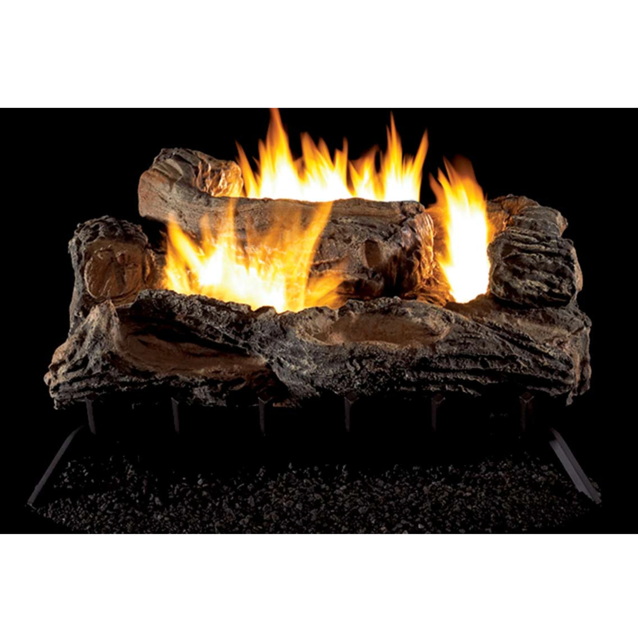 Multi sided vent free gas logs