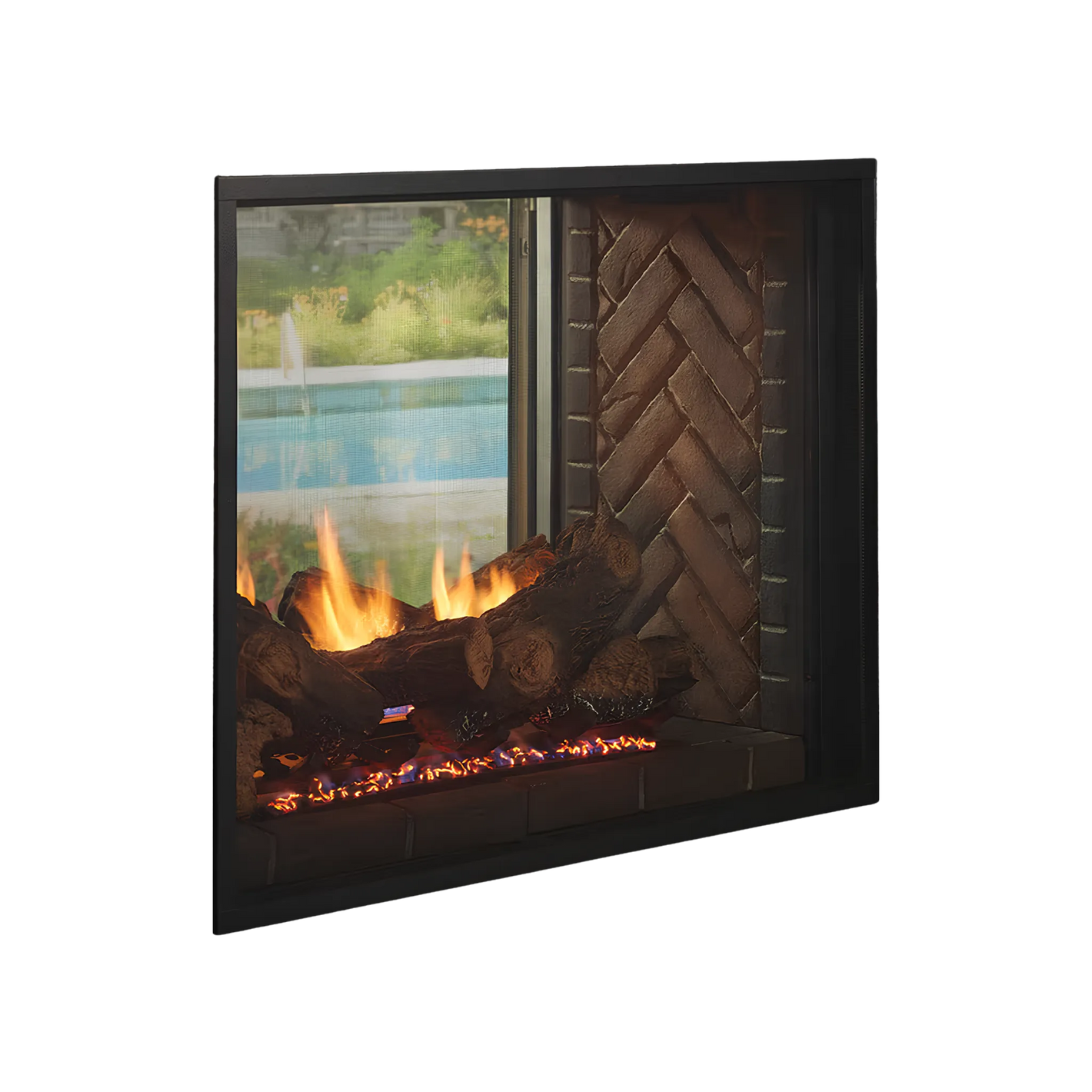 Majestic Fortress See-Through Gas Fireplace