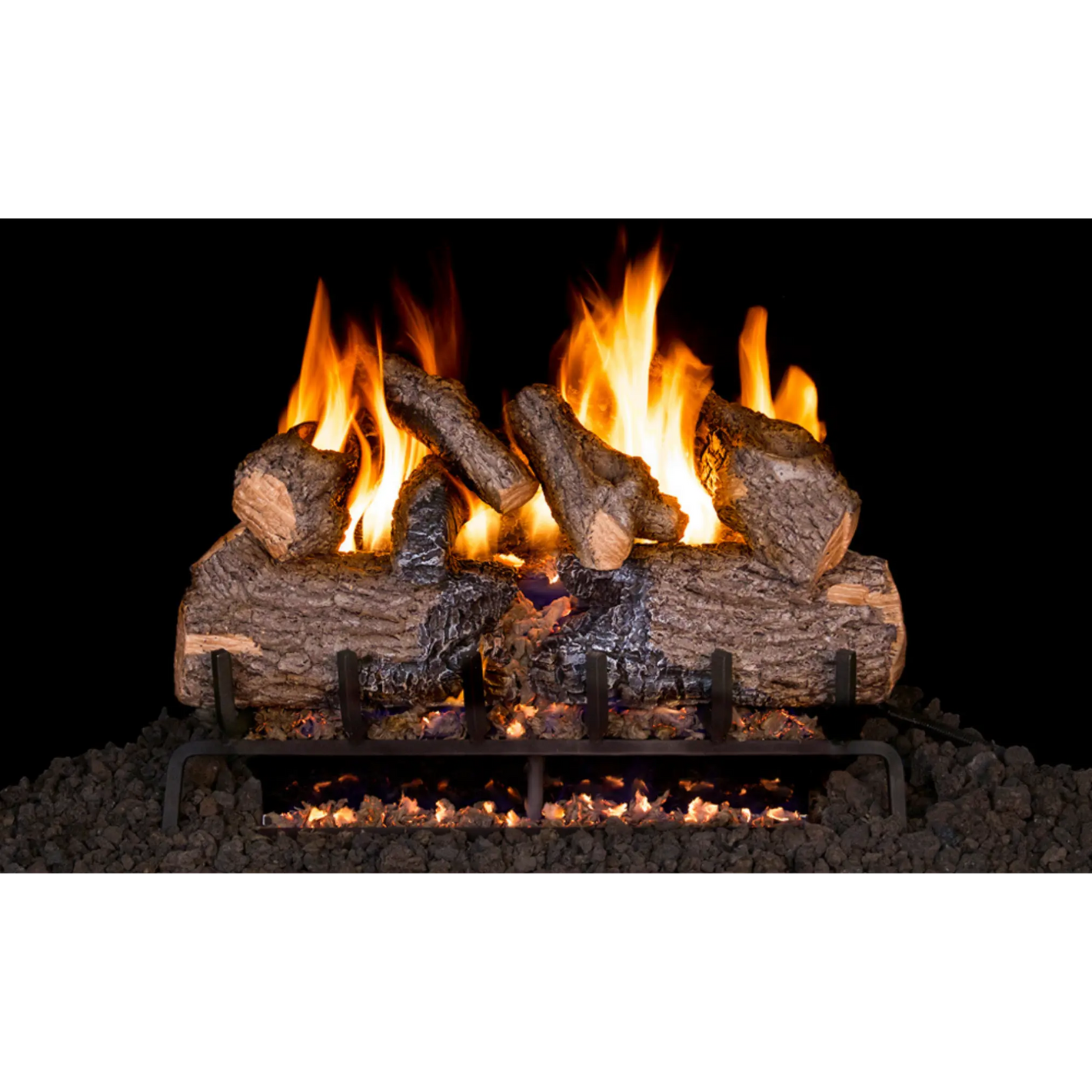 Real Fyre Charred Angel Oak Three-Tiered Gas Logs