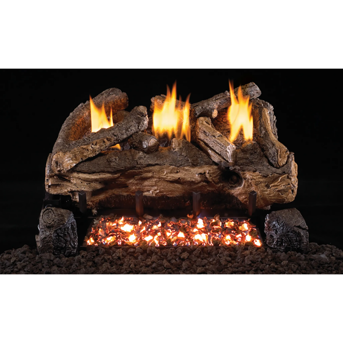 Real Fyre Evening Fyre Split See-Through Vent-Free Gas Logs