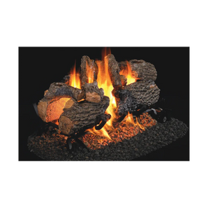Real Fyre Charred Oak See-Through Gas Logs