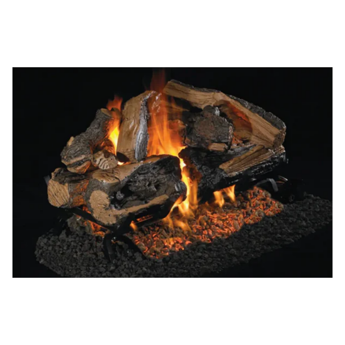 Real Fyre Charred Rugged Split Oak See-Through Gas Logs