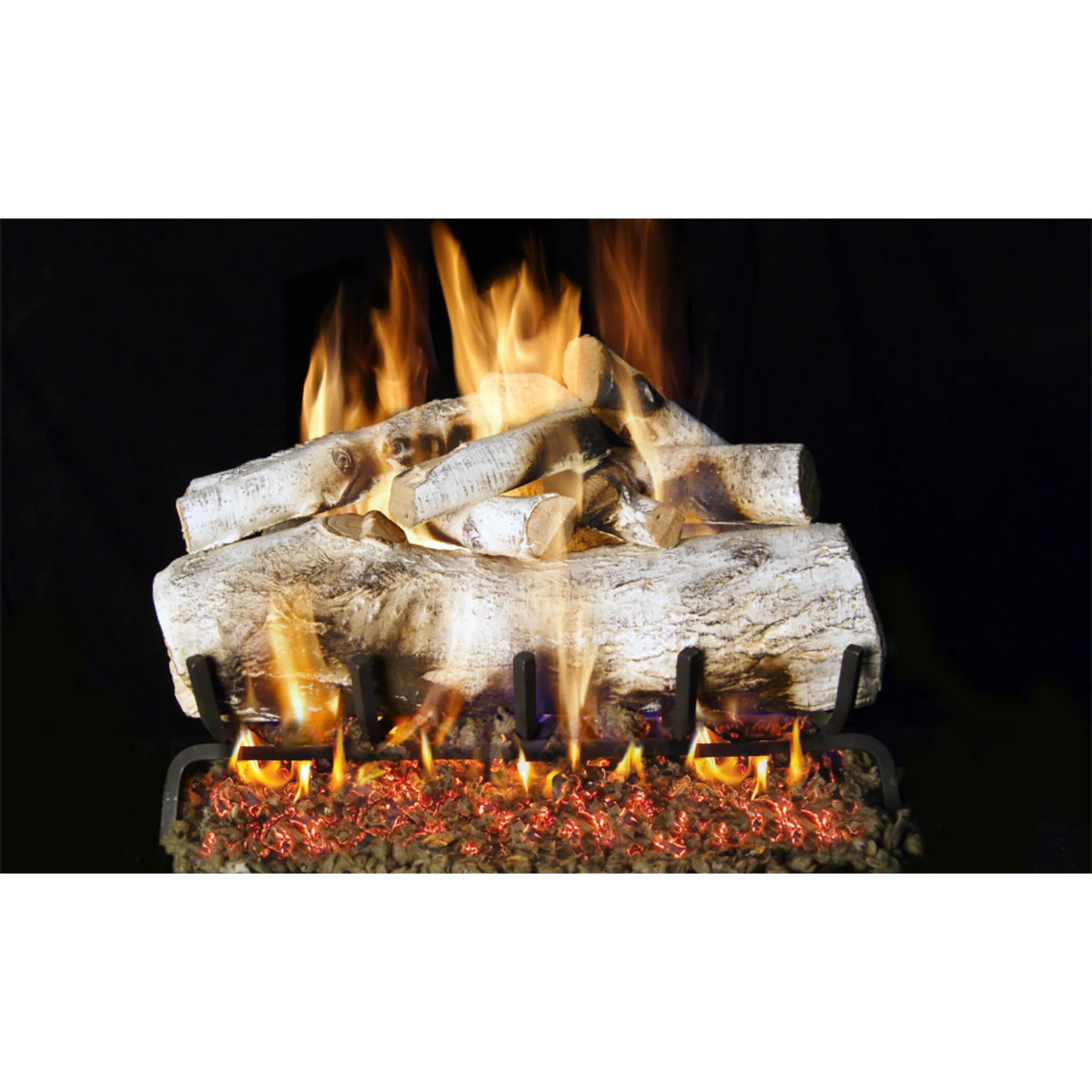 Real Fyre Mountain Birch See-Through Gas Logs