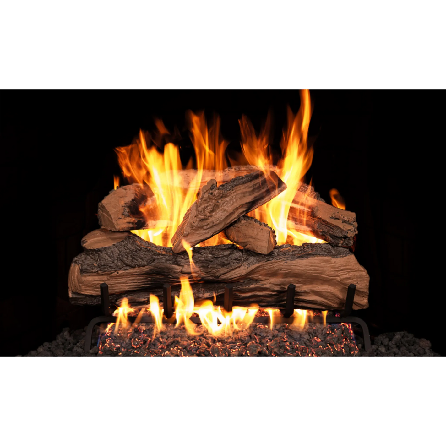 Real Fyre Split Oak Designer Plus See-Through Gas Logs
