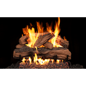 Real Fyre Split Oak Designer Plus See-Through Gas Logs