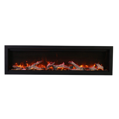 Symmetry bespoke indoor / outdoor electric built in fireplace