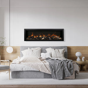 Symmetry xtra tall lumina  indoor outdoor built in smart electric fireplace