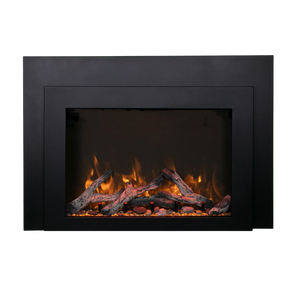 Traditional bespoke indoor outdoor electric fireplace insert