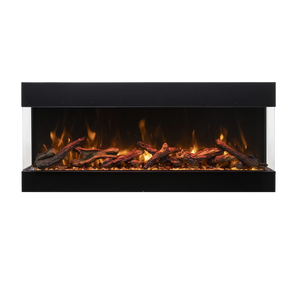 Tru view bespoke indoor outdoor 3 sided electric fireplace