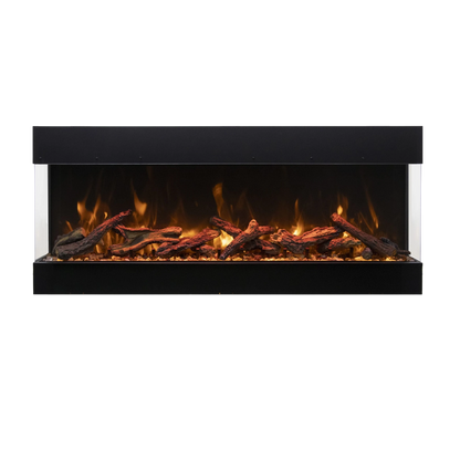 Tru view bespoke indoor outdoor 3 sided electric fireplace