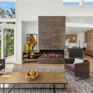 Tru view deep lumina 72 inch indoor outdoor 3 sided smart electric fireplace