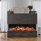 Tru view deep smart electric indoor outdoor 3 sided fireplace