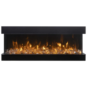 Tru view deep smart electric indoor outdoor 3 sided fireplace