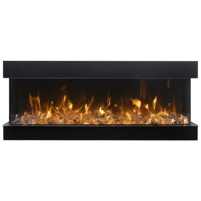 Tru view deep smart electric indoor outdoor 3 sided fireplace