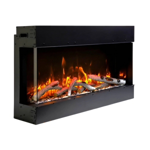 Tru view slim smart electric indoor outdoor 3 sided fireplace