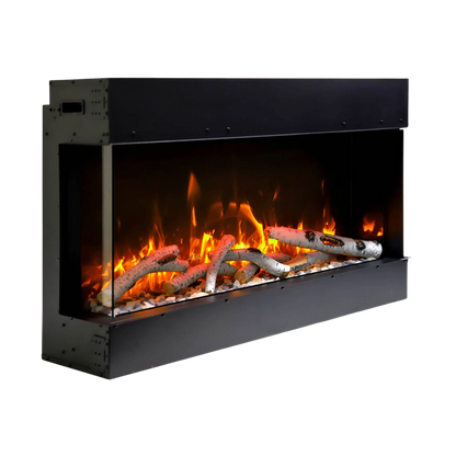 Tru view slim smart electric indoor outdoor 3 sided fireplace