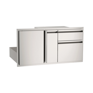Door With Double Drawer And Platter Storage