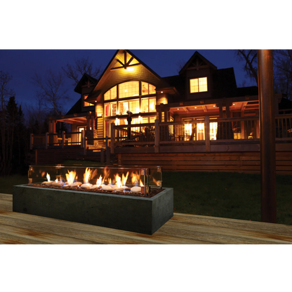 Linear outdoor burners