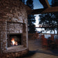 Zero clearance outdoor fireplace