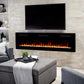 Sierra wall-mounted/built-in linear electric fireplace