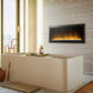 Slim linear built-in linear electric fireplace