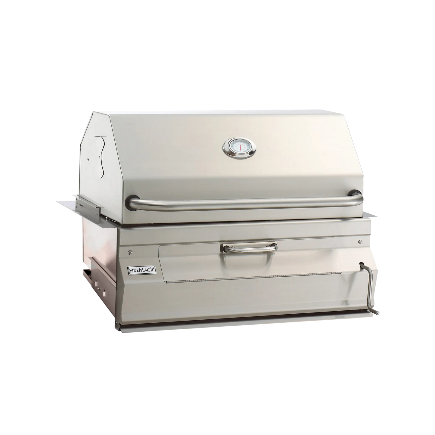Built-in charcoal grill