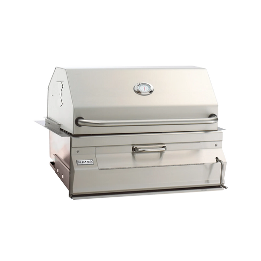 Built-in charcoal grill