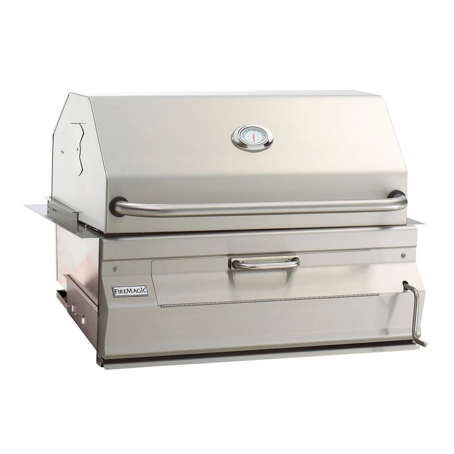 Built-in charcoal grill