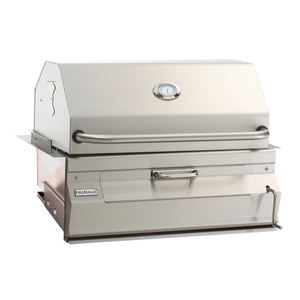 Built-in charcoal grill
