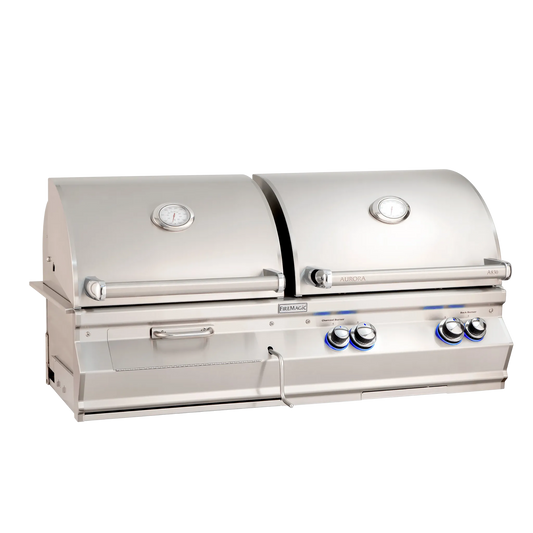Aurora A830i gas/charcoal combo built-in grill