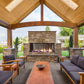 Flare front facing outdoor fireplaces
