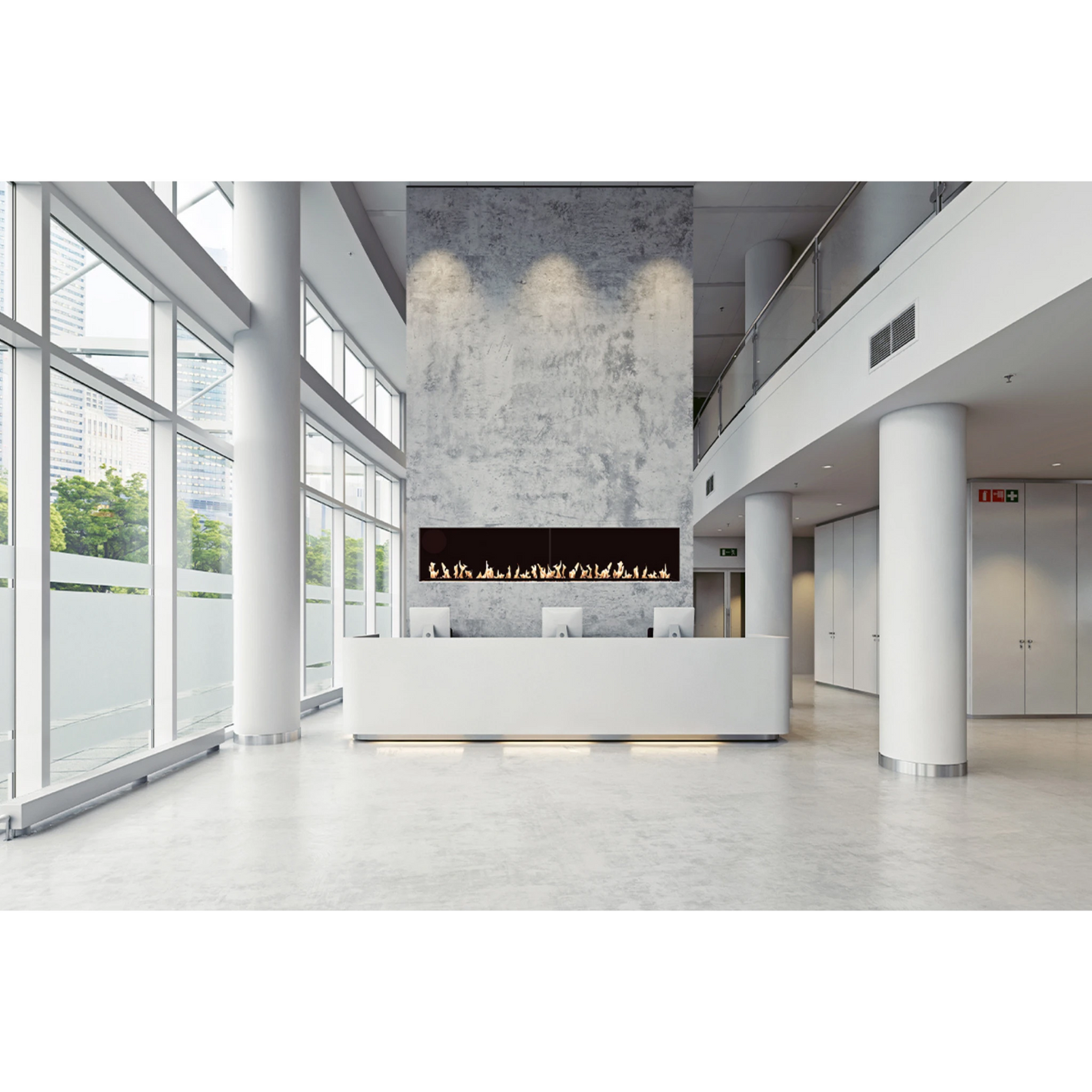 Flare Fireplaces Large Front Facing Modern Indoor Fireplace