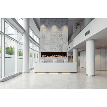 Flare large front facing modern indoor fireplace