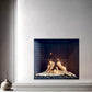 Frameless traditional indoor fireplaces