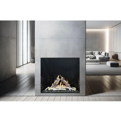 Frameless traditional indoor fireplaces