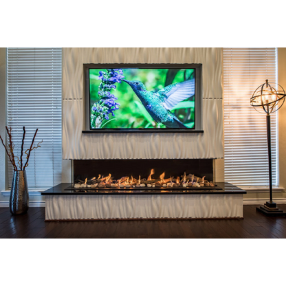 Modern double corner indoor fireplaces