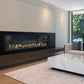 Modern front facing indoor fireplaces